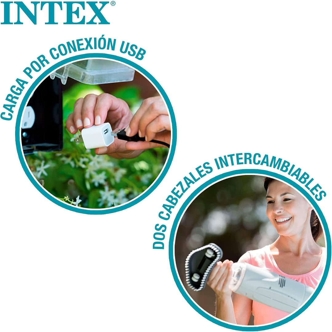 Intex Underwater Handheld Vacuum Cleaner Battery Operated Pool Vacuum Cleaner Grey Single, Single