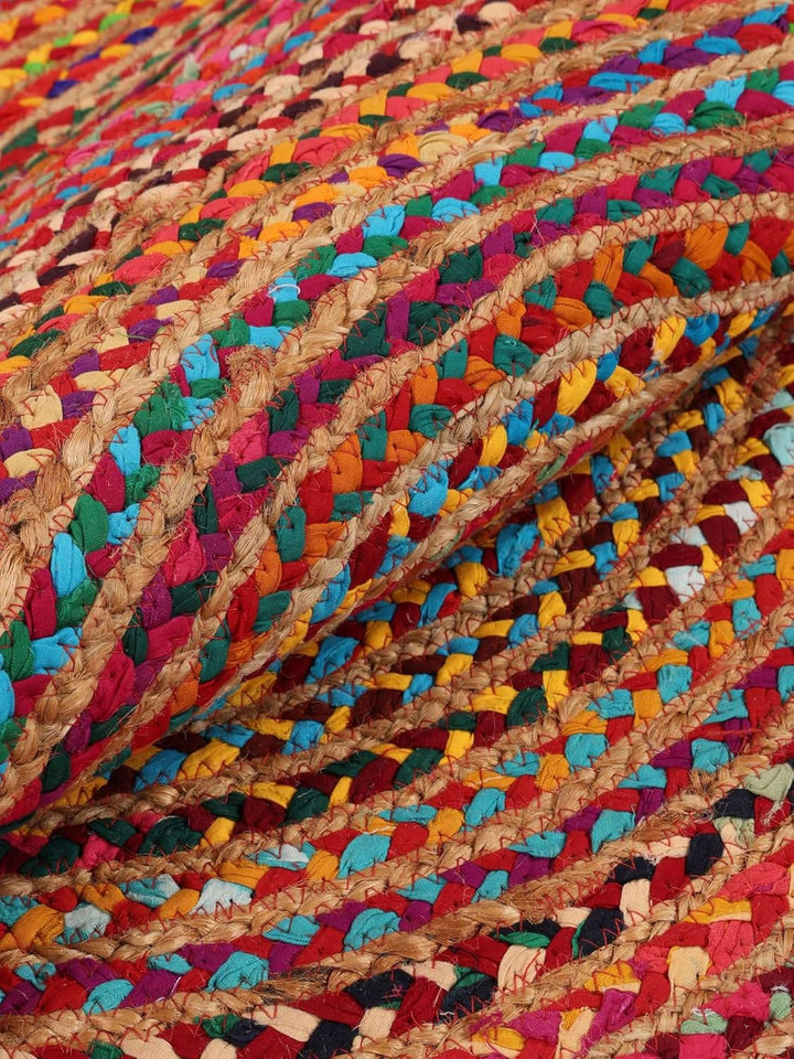 RugVista Solana Dot Jute, Teppich, Moderne Teppiche, Ø 150 cm, Rund, Niedriger Stapel, Nur chemische