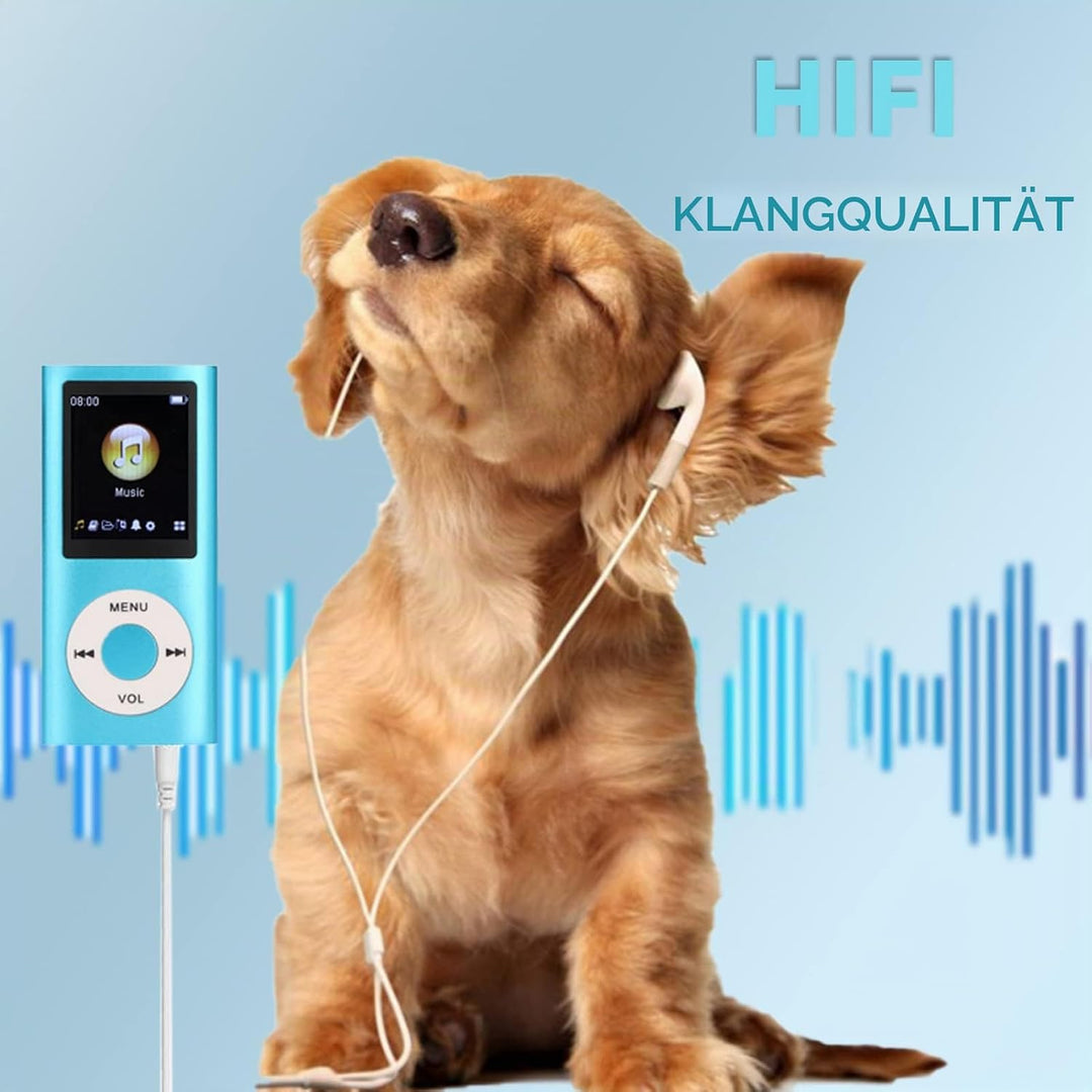 MP3-Musikplayer, MP3-Player, Tragbarer MP3-Player, Schlanker 1,8-Zoll-LCD-Bildschirm, mit Kopfhörer,