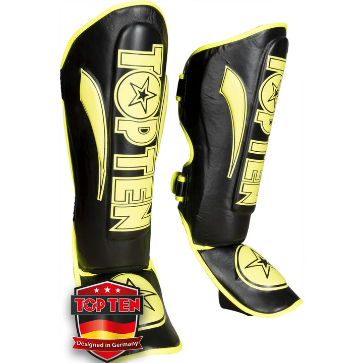 TopTen Schienbeinschutz „Star Light“ Schwarz - Gelb XS, Schwarz - Gelb XS