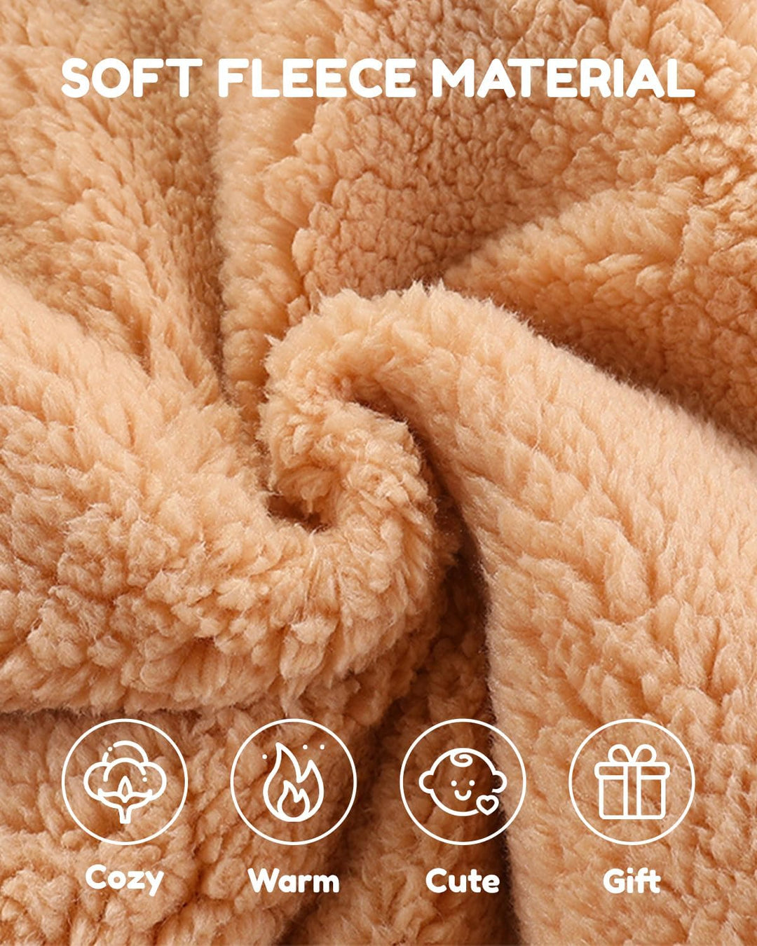 JiAmy Baby Winter Overall Mit Kapuze Schneeanzüge Outfits Fleece Bär Strampler Jungen Mädchen Jumpsu