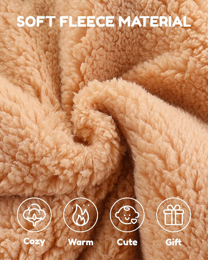 JiAmy Baby Winter Overall Mit Kapuze Schneeanzüge Outfits Fleece Bär Strampler Jungen Mädchen Jumpsu