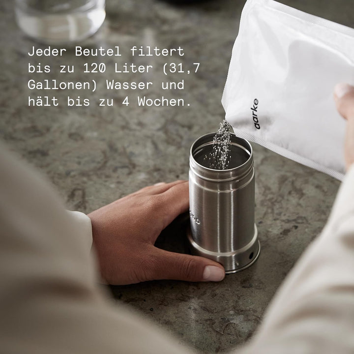 Aarke 3er-Pack Enriched Filter Nachfüllbeutel – Erhöht den pH-Wert, Fügt Magnesium Hinzu, Reduziert
