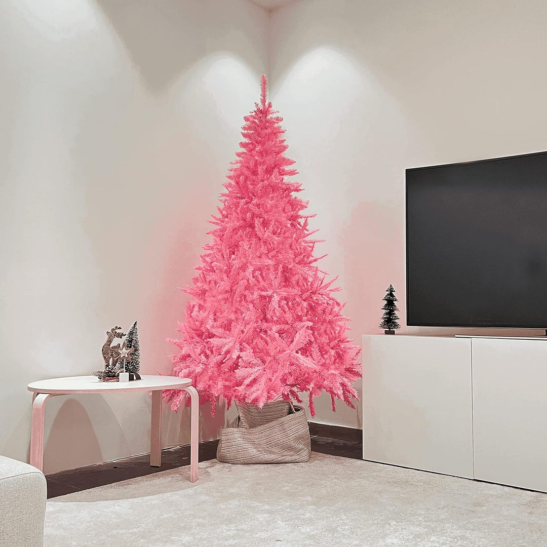SOLAGUA NAVIDAD Künstlicher Weihnachtsbaum mit extra gefüllten Lamettablättern, 150–300cm Tanne mit