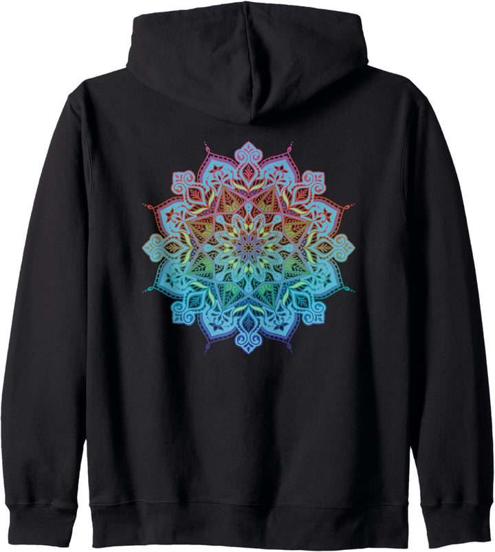 Mandala Yoga, Regenbogenfarben, Lehrer, Schüler Kapuzenjacke