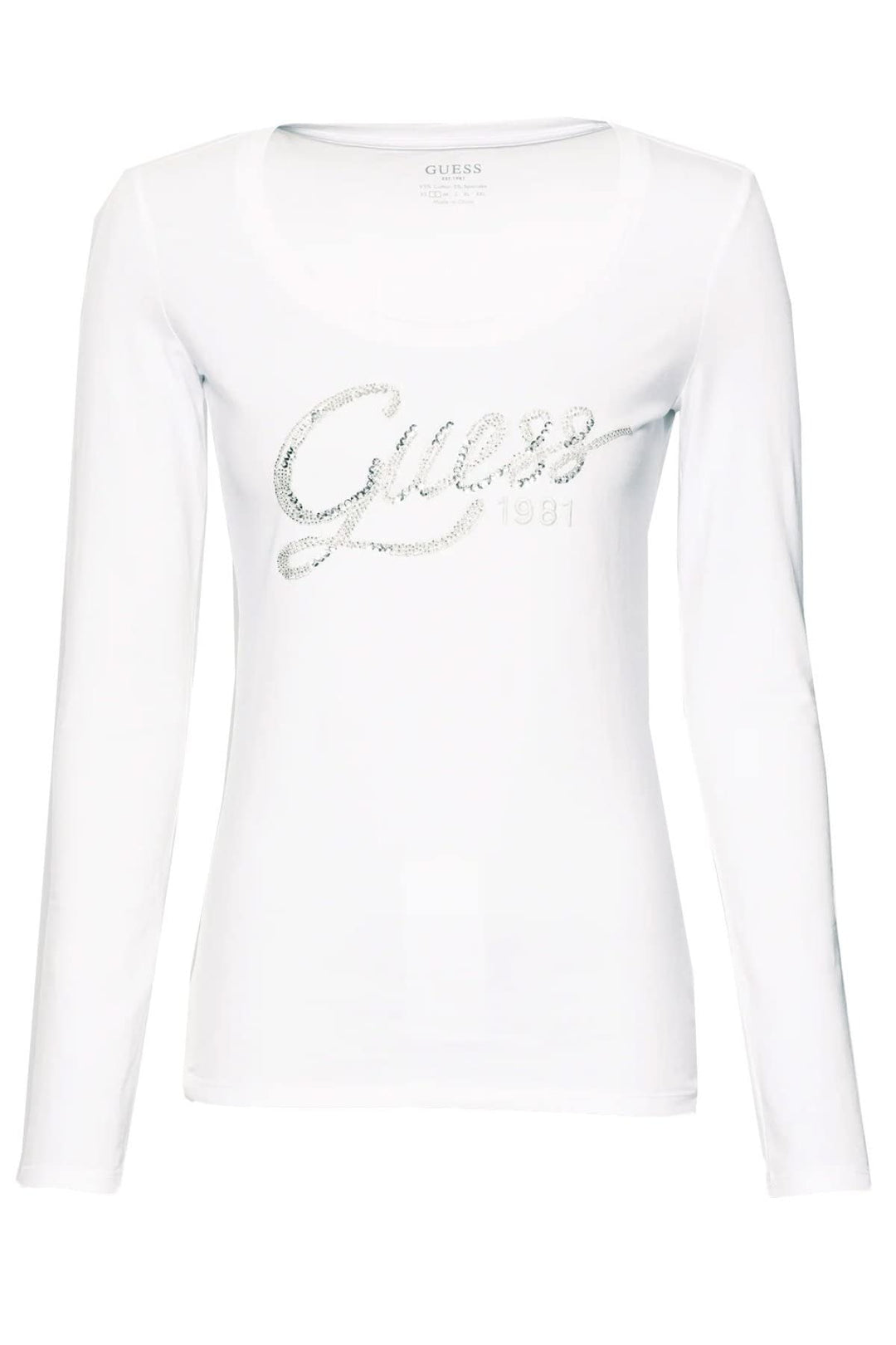 GUESS Damen Shirt Bryanna M G011 Pure White, M G011 Pure White