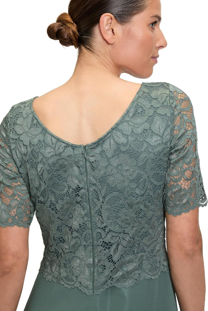 Vera Mont Damen Cocktailkleid mit Spitze Eucalyptus Leaf,38 40 Eucalyptus Leaf, 40 Eucalyptus Leaf