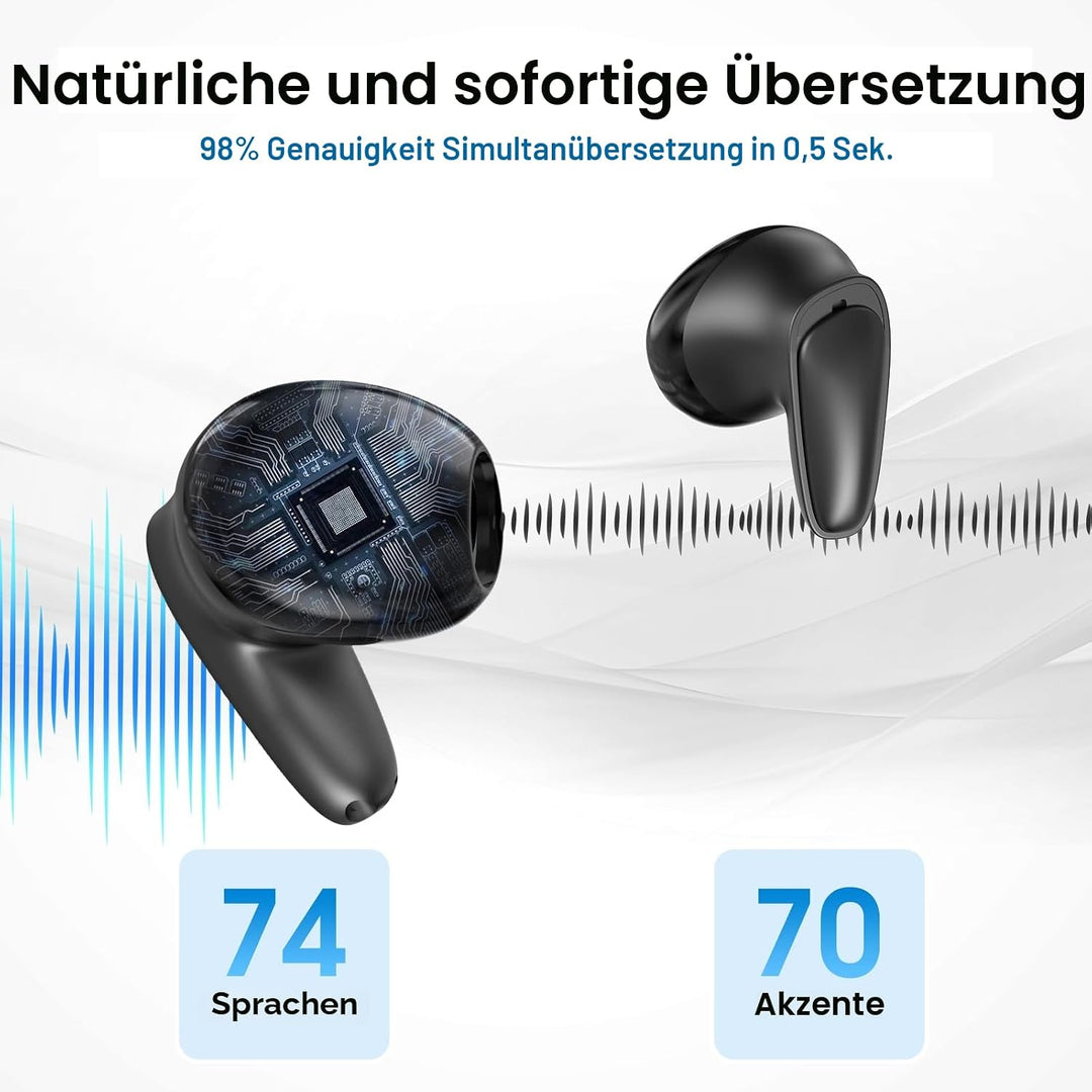 ÜBersetzer KopfhöRer – Übersetzungskopfhörer Unterstützt 144 Sprachen und 4 Übersetzungsmodi, Transl