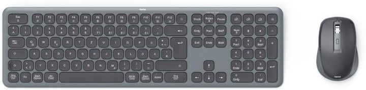 Multi-Device-Tastatur-Maus-Set WKM-550, kabellos, Funk/BT, SW, QWERTZ DE Tastatur-Maus-Set Schwarz,
