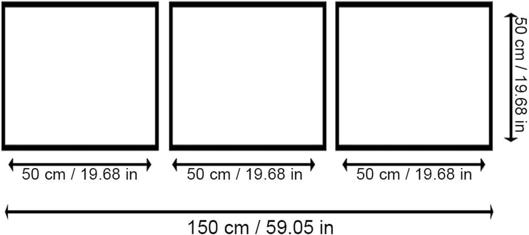 Feeby. Leinwandbild, Bilder, Wand Bild - 3 Teile - Panoramabild, Wandbilder, Kunstdruck 150x50 cm, G