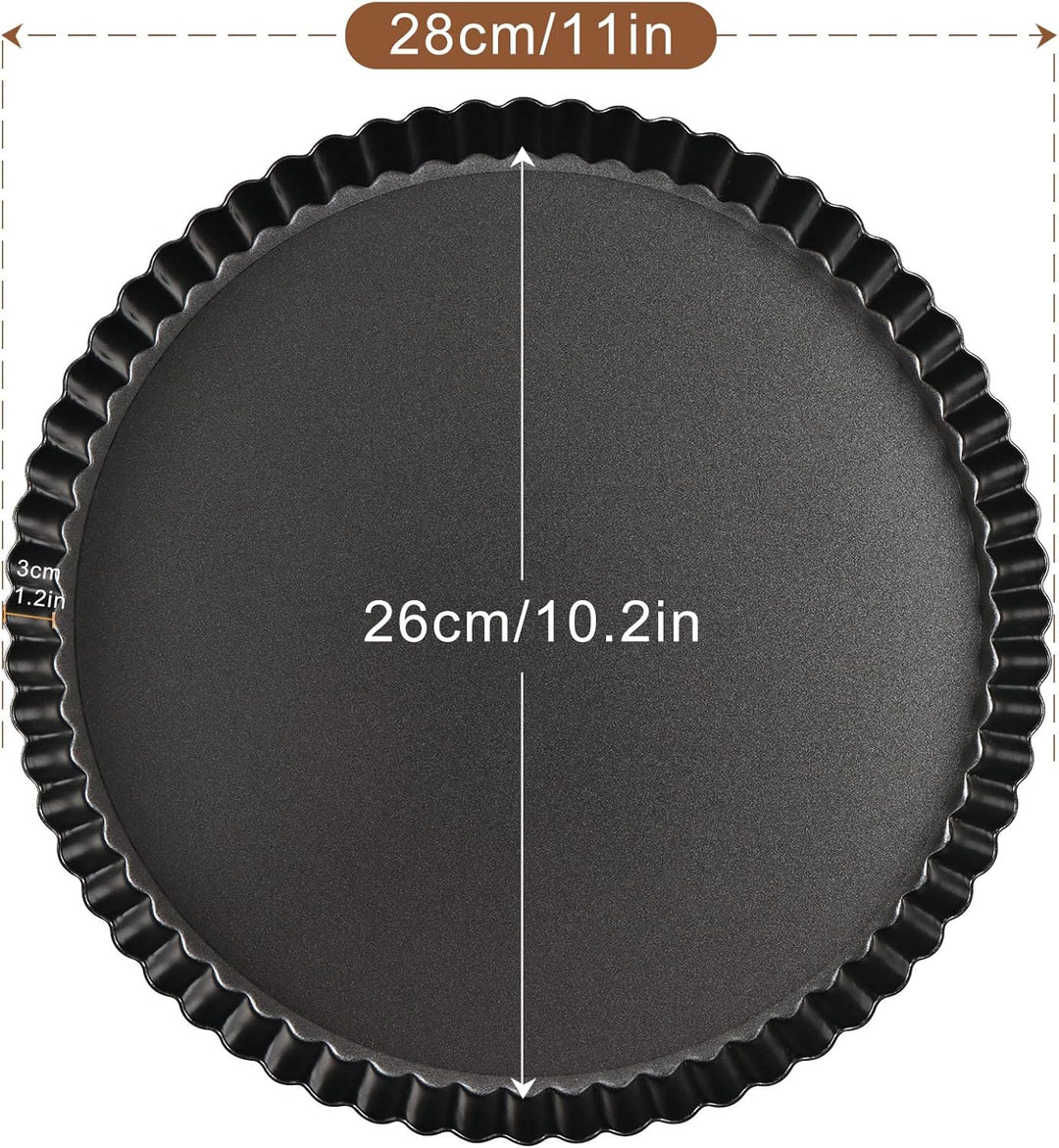 Sinnsally Quicheform,28cm Tarteform mit Hebeboden,Tarte Form Antihaftbeschichtete Quiche Tortenboden