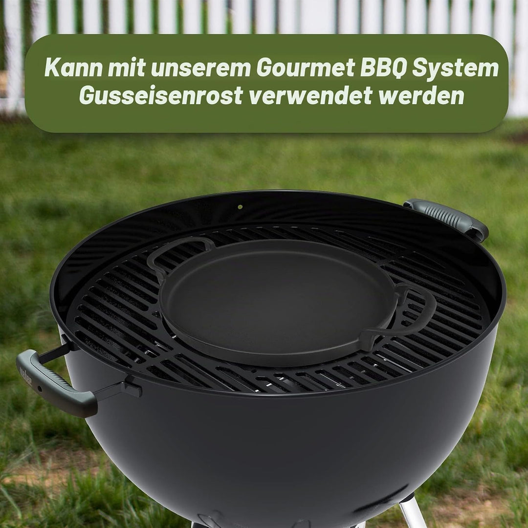 Onlyfire Runde Gusseisen-Pfanne Ø 30,5 cm für Weber Gourmet BBQ System 7421 | Ersatzteile für Weber