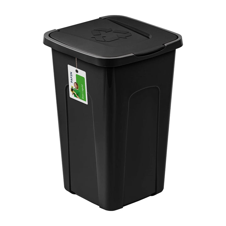 PAFEN Grosser Mülleimer 50l mit Deckel – Abfallbehälter 550 x 365 x 370mm - Abfalleimer für Trennen