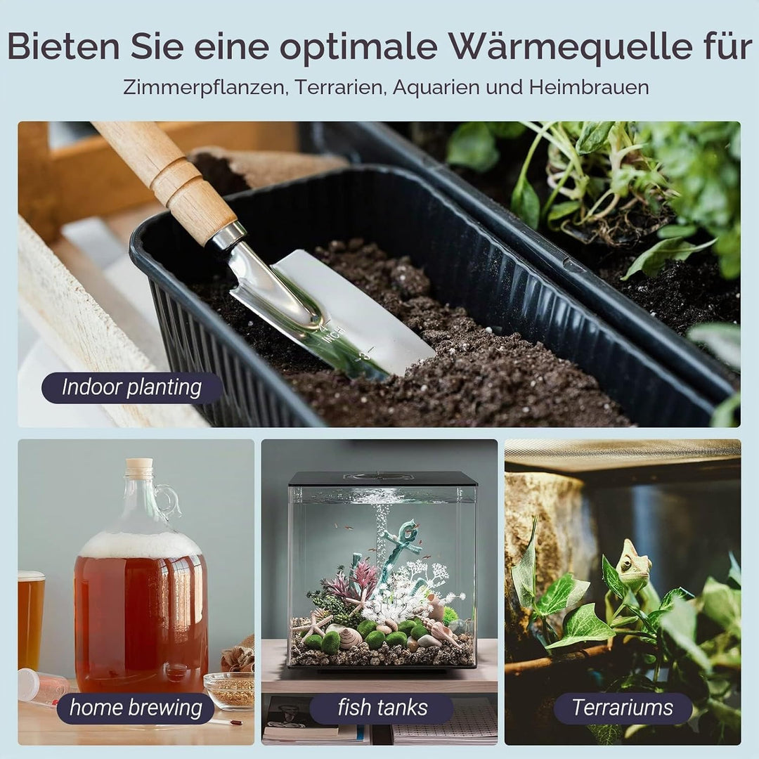 LUXBIRD Heizmatte Setzling Heizmatte Wärmematte Reptil Dragon Temperatur Heizkissen Amphibien Pet Ma