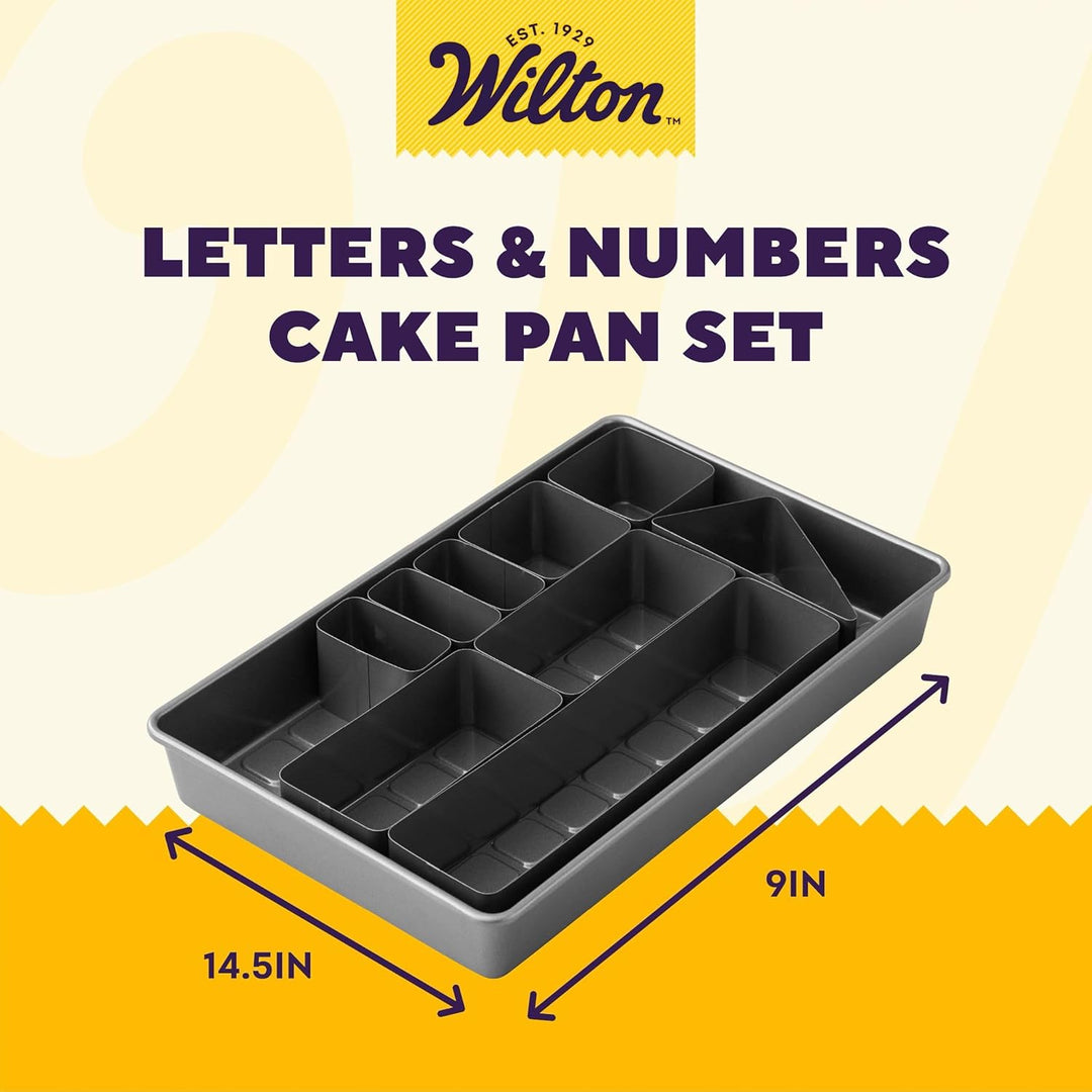 Wilton Countless Celebrations Zahlen- und Buchstaben- Kuchenform, antihaftbeschichtet, 36.5 x 22.5 x