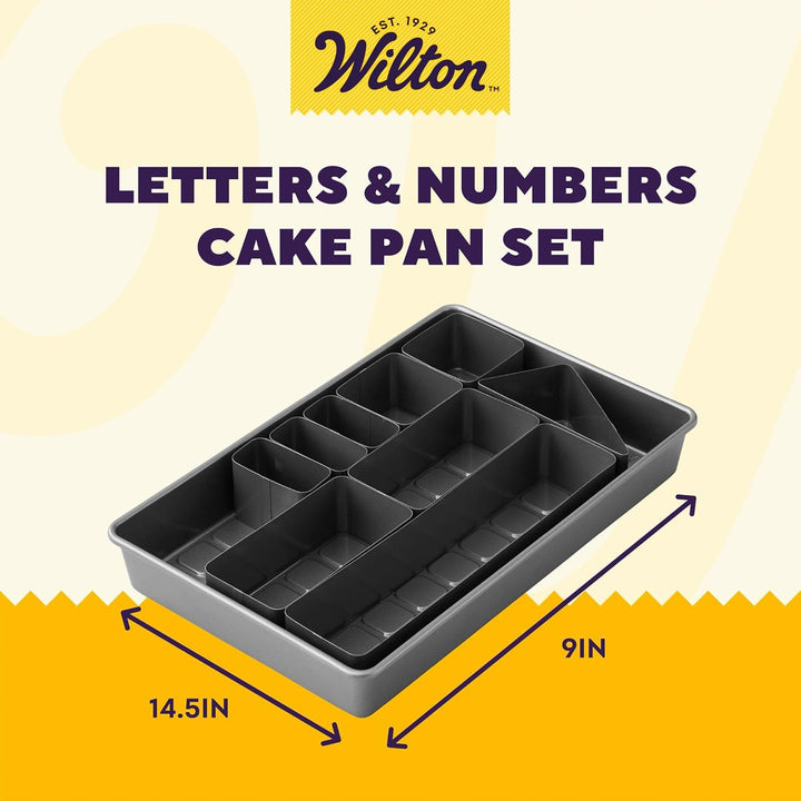Wilton Countless Celebrations Zahlen- und Buchstaben- Kuchenform, antihaftbeschichtet, 36.5 x 22.5 x