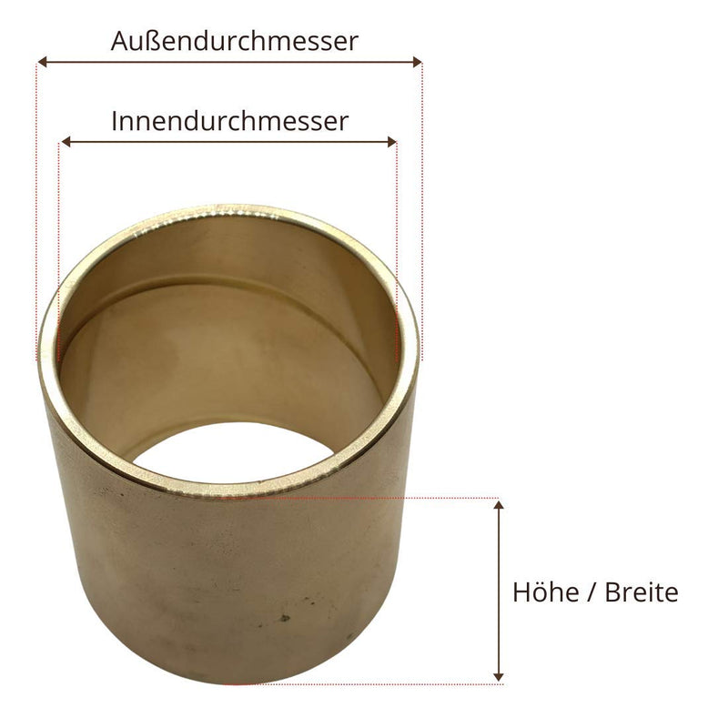 Gleitlagerbuchse 35mm x 40mm x 50mm | Gleitlager aus Bronze mit Schmiernut | Bronze-Gleitlager 35x40