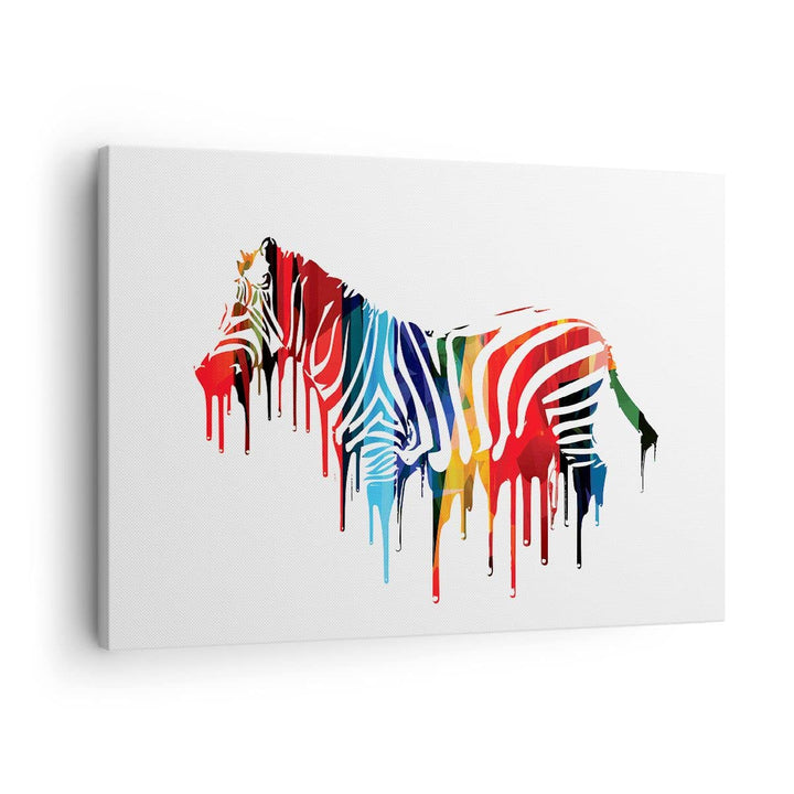 Bilder auf Leinwand Zebra Detail digital wild Leinwandbild 70x50cm Wandbilder Dekoration Wohnzimmer