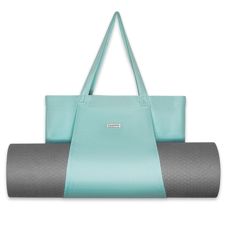 Cwokarb Yogatasche Damen mit Nassfach, Flaschenhalter und Durchgehendem Reissverschluss,Matte Einfac