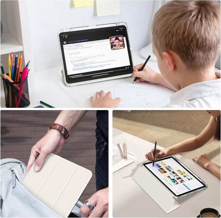Hülle für iPad (A16) 11 Zoll (2025) & iPad 10. Generation (2022) mit Stifthalter, Stossfeste Schutzh