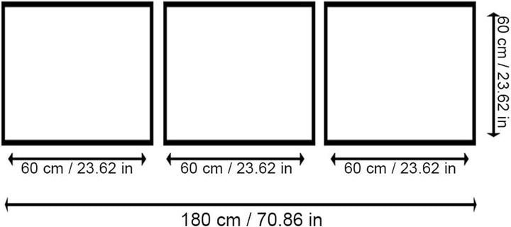 Feeby Bilder 3 Teile Herz Blumen 180x60 cm Wohnzimmer Schlafzimmer Büro Flur Küche Wandbilder Modern