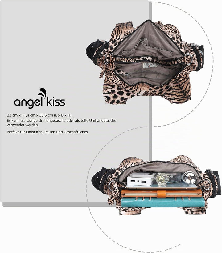 Angel Kiss Xs160199-1 Schulterhandtaschen Braun / Schwarz, Braun / Schwarz