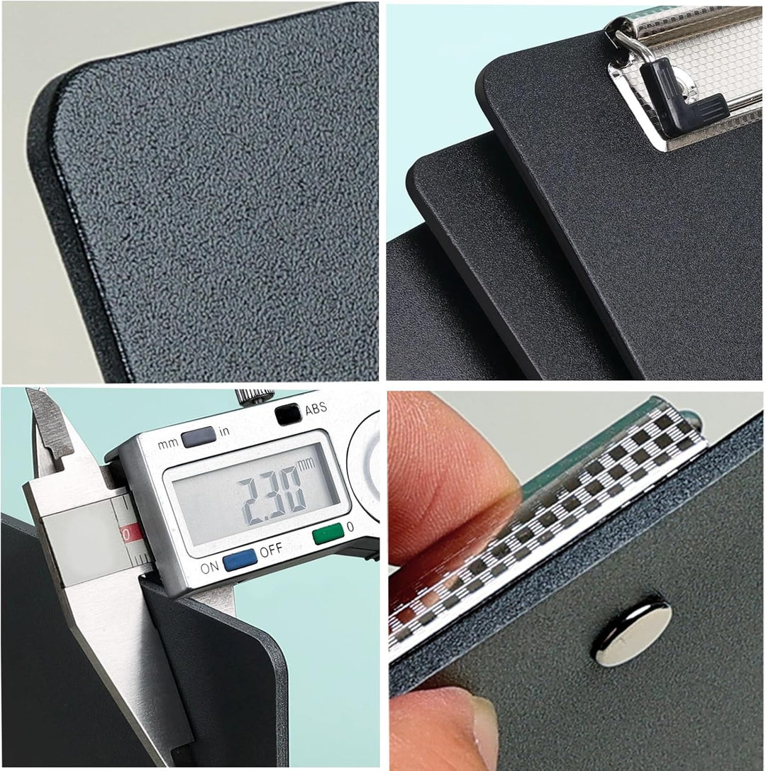 Klemmbrett A4, 6er Klemmbretter mit Gummierter Metalklemme, Zwischenablage Schreibblock für Büro, St