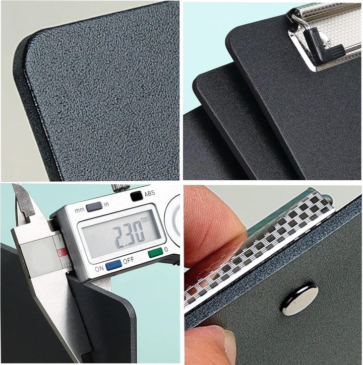 Klemmbrett A4, 6er Klemmbretter mit Gummierter Metalklemme, Zwischenablage Schreibblock für Büro, St