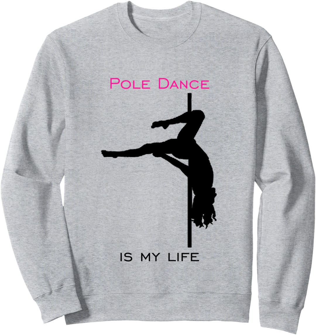 Pole Dance Silhouette Stange Tanzen Training Oberteil Frau Sweatshirt
