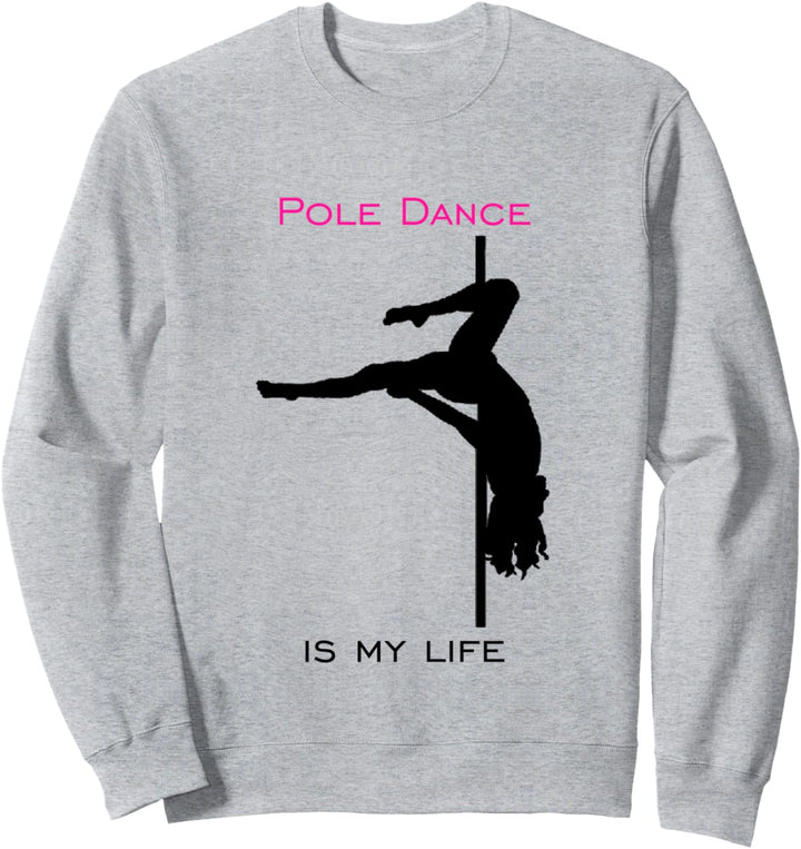 Pole Dance Silhouette Stange Tanzen Training Oberteil Frau Sweatshirt