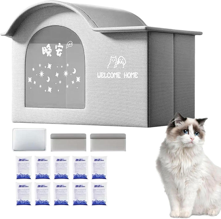 Katzen Kühlhaus, Zusammenklappbares Kühlhaus Für Hunde, Schutzraum Für Junge Katzen, Für Outdoor Ind