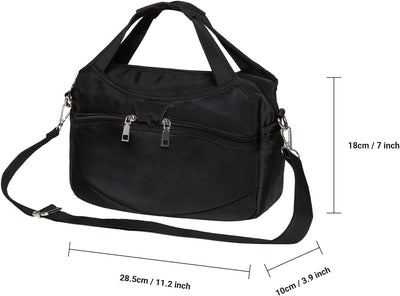 KAUKKO Leichte Damen Umhängetasche Nylon - Handtasche Top Griff Henkel - Tasche Beuteltasche Mittelg