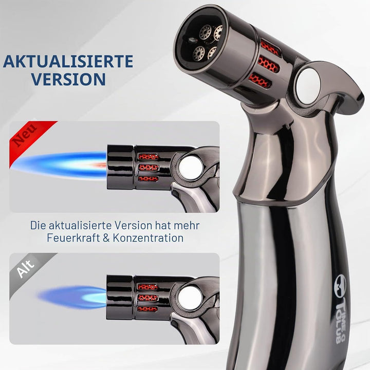 Butangas-Fackel Flamme Flamme verstellbare Flamme Sicherheitsverschluss zum Backen für Creme Brulee,