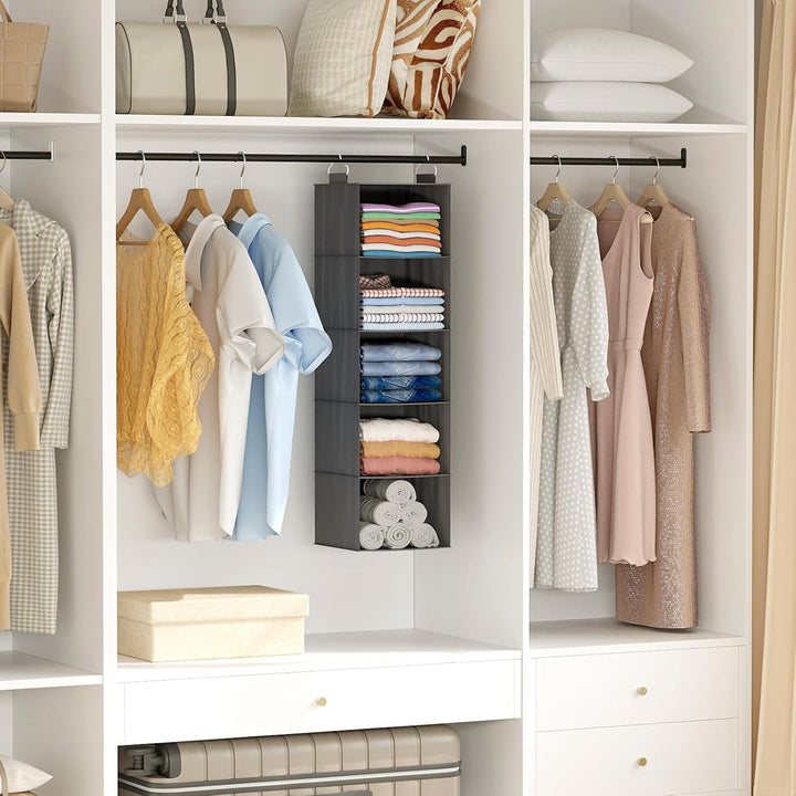 Lifewit 2 Stück Hängeregal, Schrank Organizer, Hängesystem Kleiderschrank, Hängeaufbewahrung aus Sto