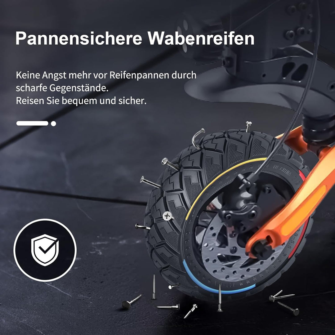 9x3,0-5,5 Vollreifen für Kukirin G2 pro, Zero 10X, Dualtron Eagle Pro Elektroroller Ersatzreifen Vol