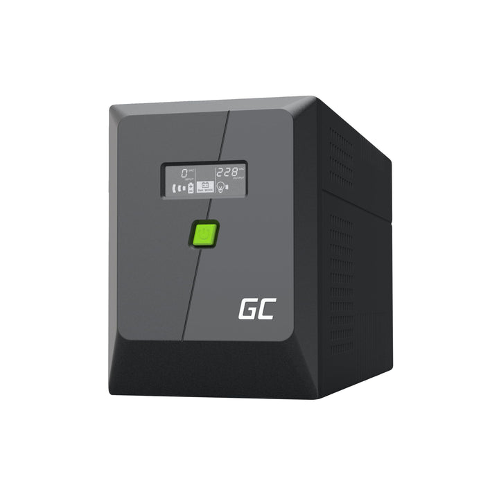 Greencell UPS 2000VA 1200W PowerProof mit LCD-Display – Modifizierte Sinuswelle, Stromschutz für Ger