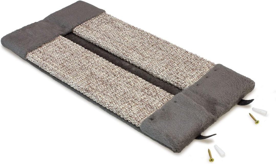 Arquivet Eckkratzer Grau für Katzen - 12 x 12 x 49 cm - grosse Eckkratzer - vertikale Kratzer für Ka