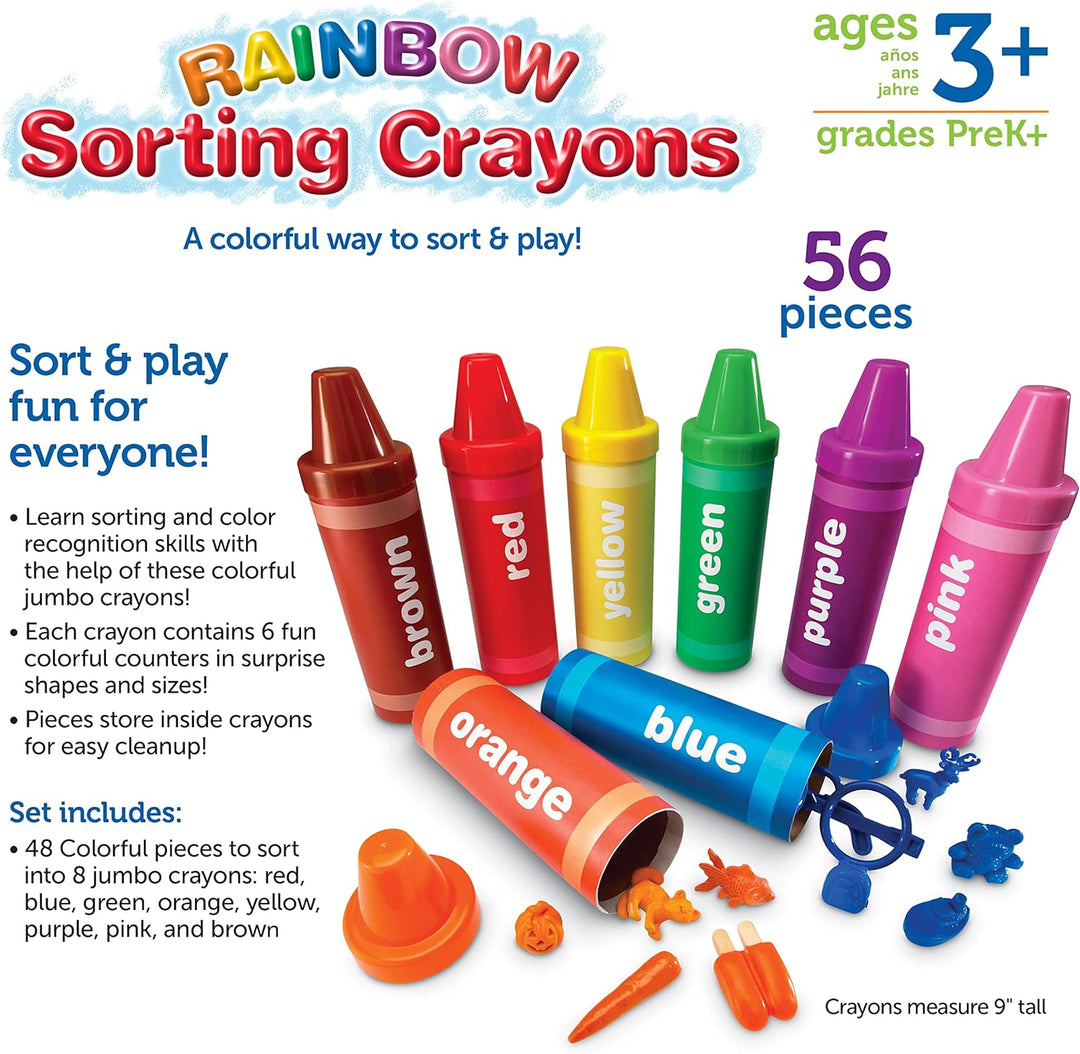 Learning Resources Sortierstifte in Regenbogenfarben Buntstifte, Buntstifte