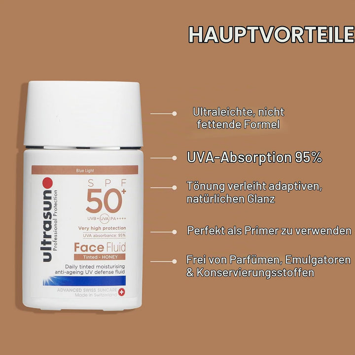 Ultrasun Face Fluid SPF50+ Tinted Honey 40ml