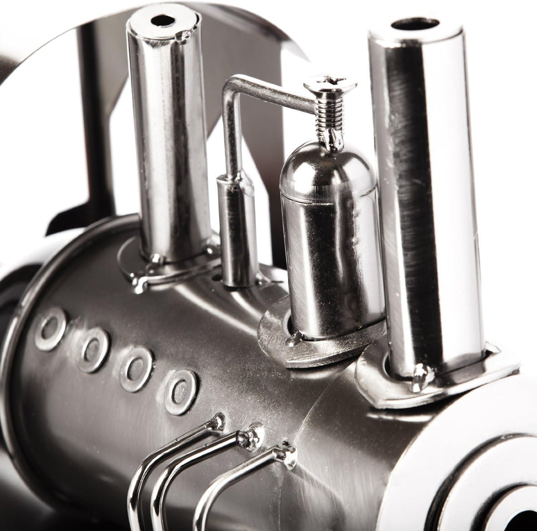 Brubaker Flaschenhalter Lokomotive Metall Skulptur Geschenk mit