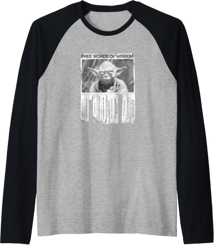 Star Wars Yoda Poster Words Of Wisdom Raglan