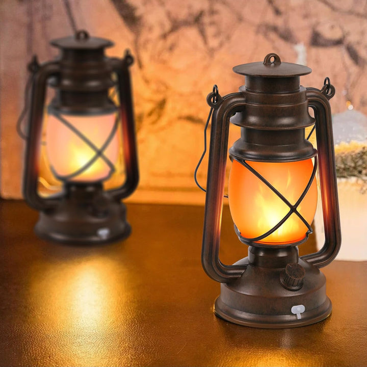 KINGLEAD LED Vintage Laternen,4 Dimmbare Lichtmodi,Laternen für draussen Hängende Wasserdicht LED mi