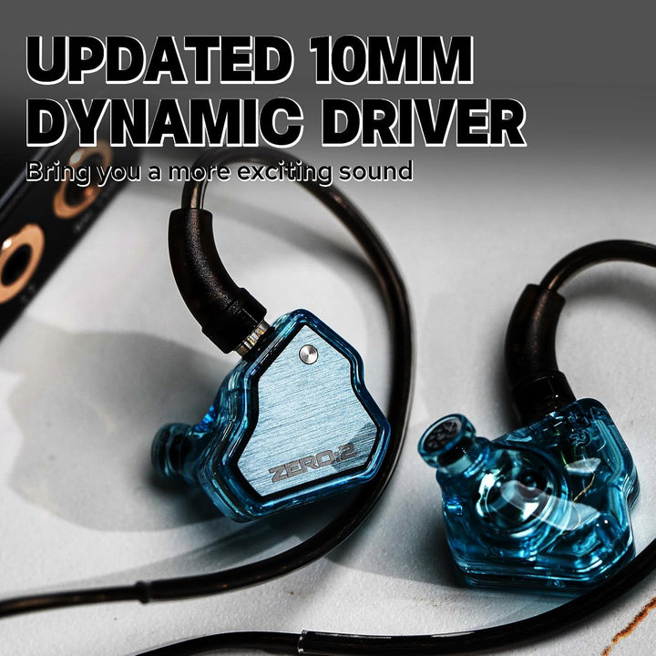 LINSOUL 7Hz x Crinacle Zero:2 In-Ear-Monitor, Aktualisierter 10mm dynamischer Treiber IEM, kabelgebu
