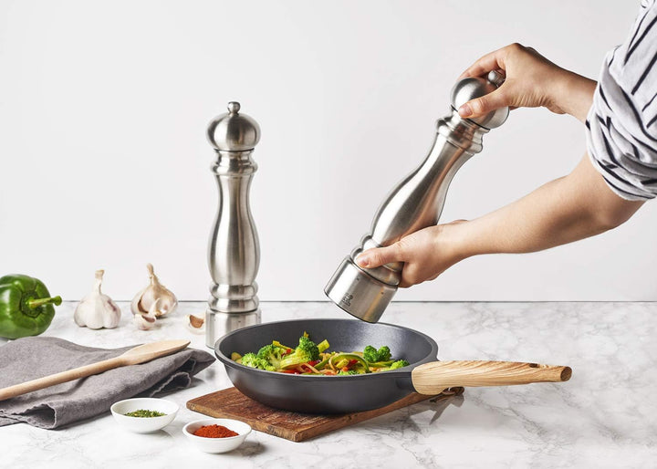 PEUGEOT - Salzmühle Paris Chef u‘Select 30 cm + Steinsalz - Aus Edelstahl - 6 voreingestellte Mahlgr