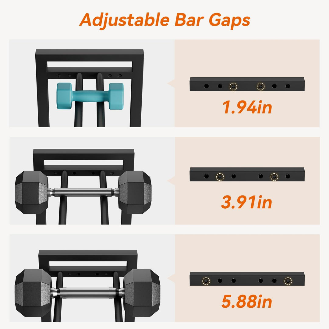 IBUYKE Hantelständer, Verstellbares Hantelgestell für Home Gym, Platzsparender Gewichtsständer 300LB