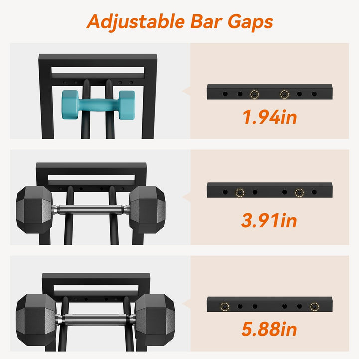 IBUYKE Hantelständer, Verstellbares Hantelgestell für Home Gym, Platzsparender Gewichtsständer 300LB