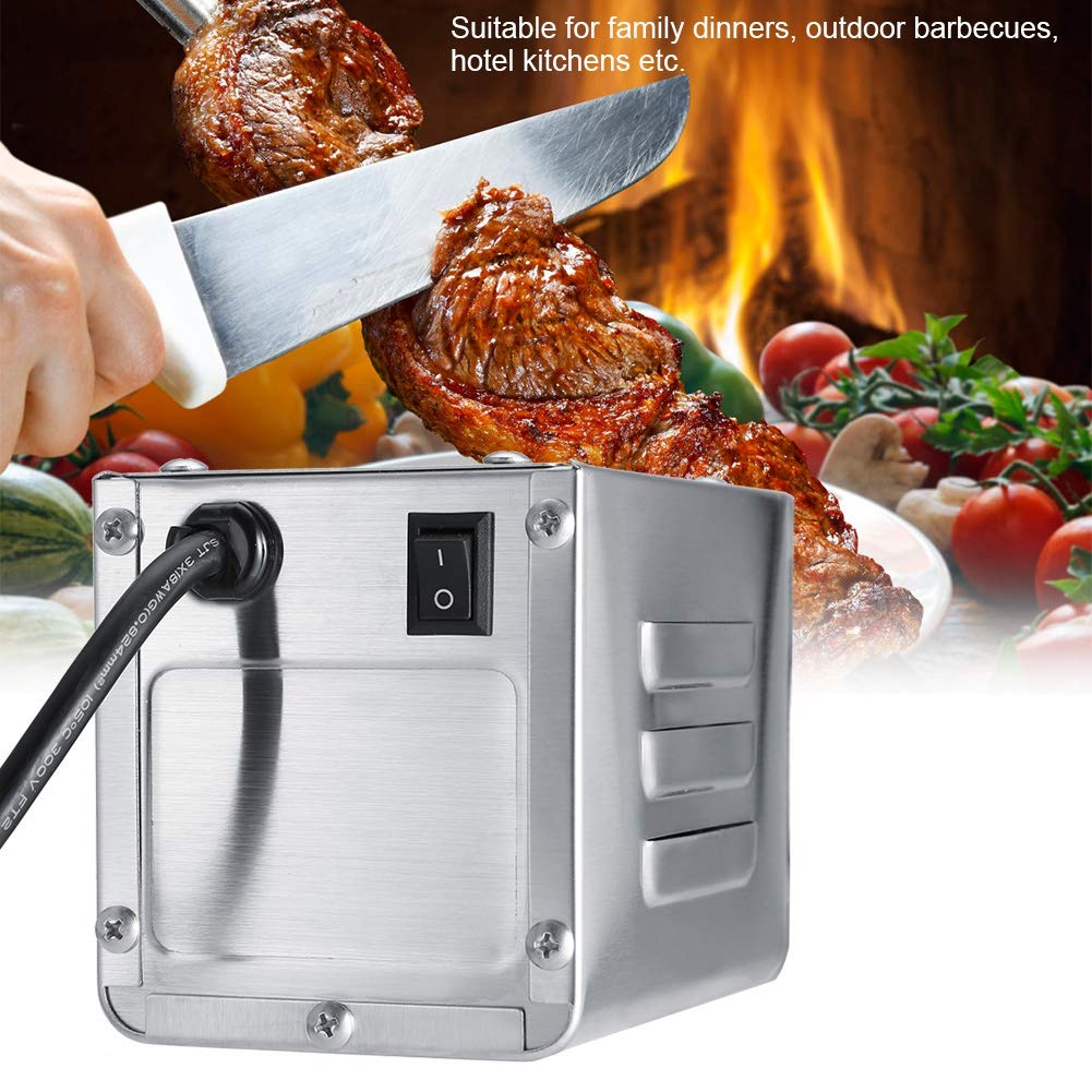 Edelstahl Grillmotor für Grillspiess Drehspiess BBQ Rotisserie Motor Spanferkelgrill Motor Grill Zub