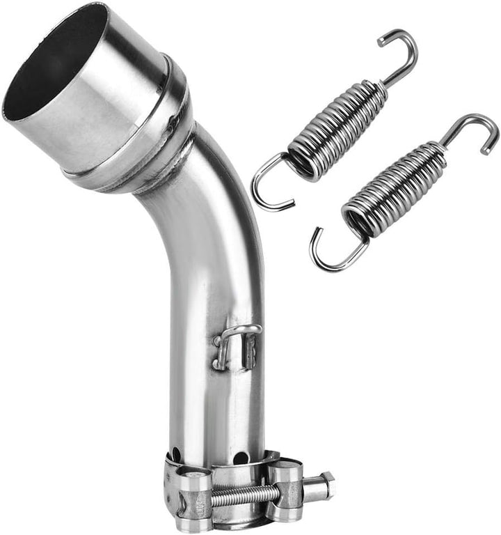 Rohrverbinder Abgasanlage Qiilu Motorrad auspuff Rohrverbinder 51mm Auspuffrohr Edelstahl Endrohr fü