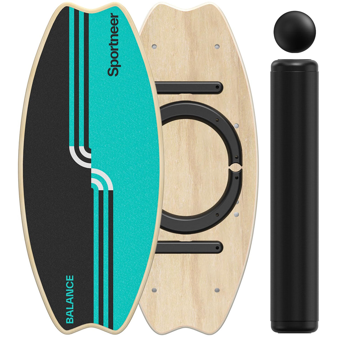 Balance Board Holz, Sportneer Indoorboard Skateboard, Indoor Surfboard Trickboard und Gleichgewichts