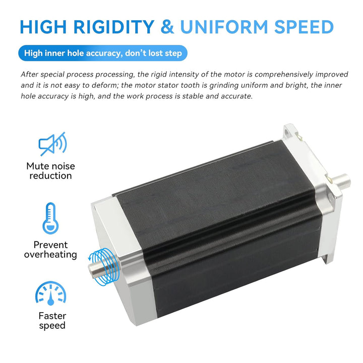 RATTMMOTOR Nema 23 Schrittmotor Doppelwelle 57 Stepper Motor 2.8Nm (425oz.in) 3A 1.8 Grad 4 Anschlus